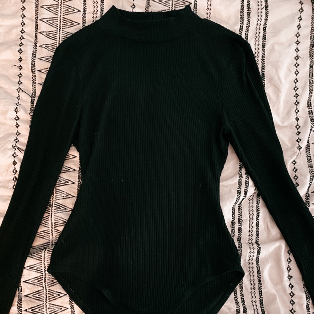 Black High Neck Bodysuit